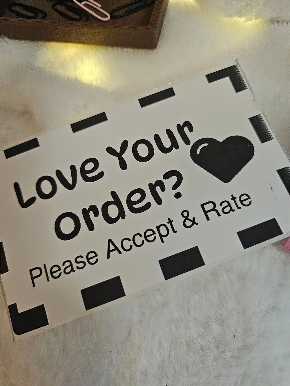 3x4 50 Ct Packaged with Posh Love Sticker - Black on White